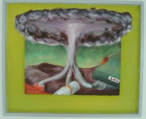 "Explosion" - 2000 - Öl auf Holz - 44 x 37 cm